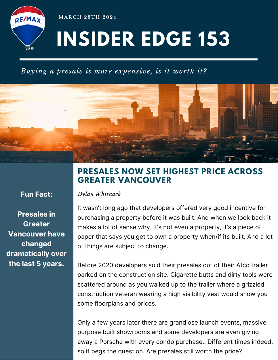 Presales are the Highest Priced Properties. Is it Still Worth it?